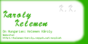 karoly kelemen business card